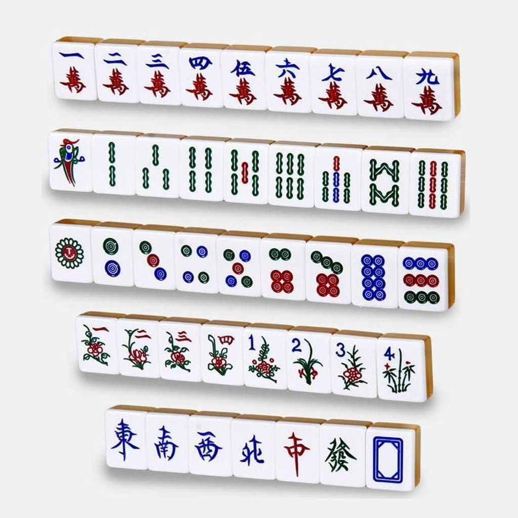 Kanduo 麻雀 新しい中国麻雀 144 枚の牌と収納ボックス付き 麻雀牌